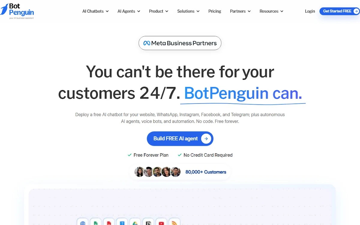 Captura de BotPenguin Chatbot