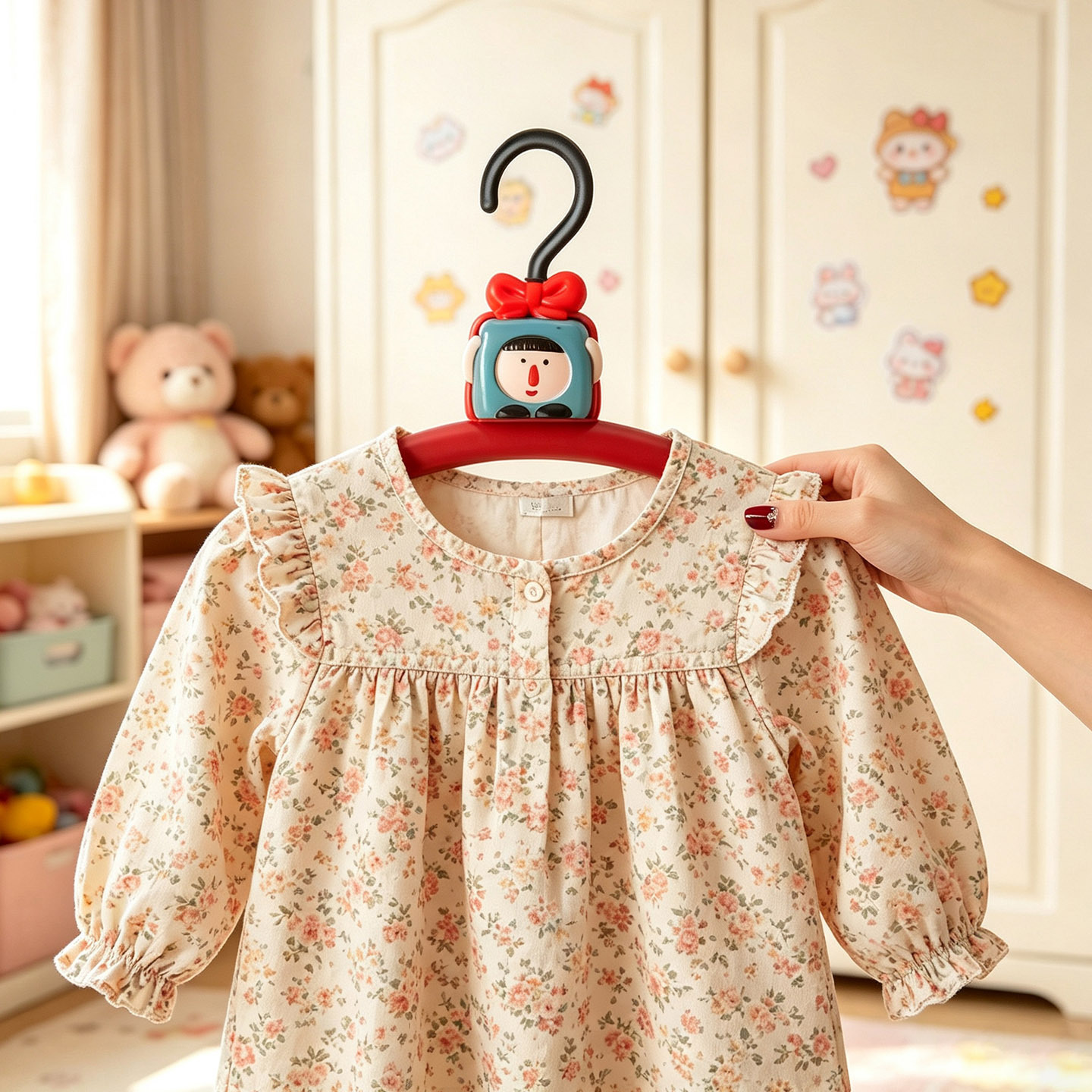 Plastic hanger with Christmas design