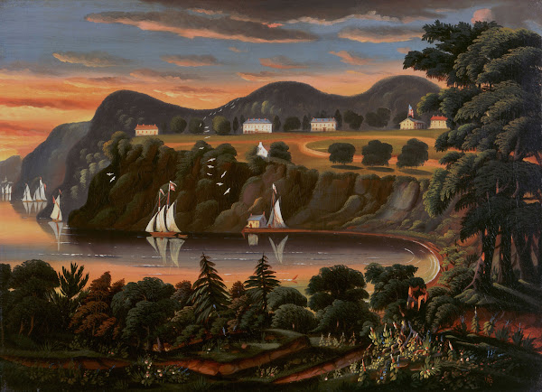 View of Hudson River at West Point circa 1855