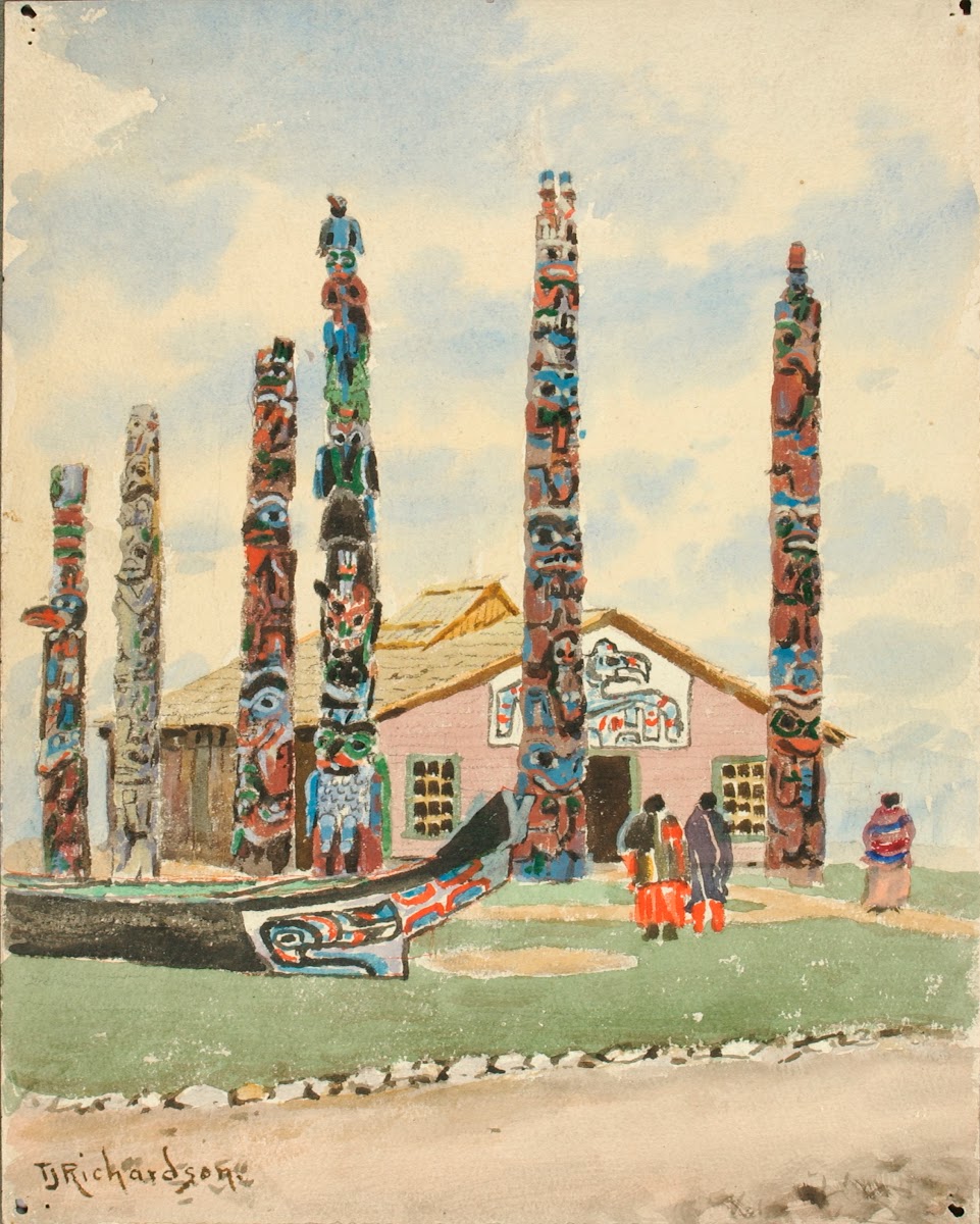 Alaska Building With Totems At St Louis Exposition 1904
