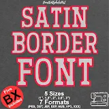 Stitch photo 4 of the College Block Satin Border Embroidery Font embroidery design