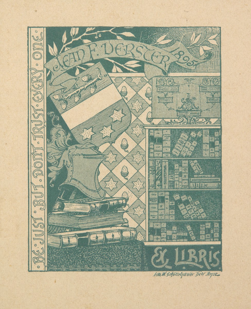 Ekslibris Jean Francois Verster 1860 1926 1895