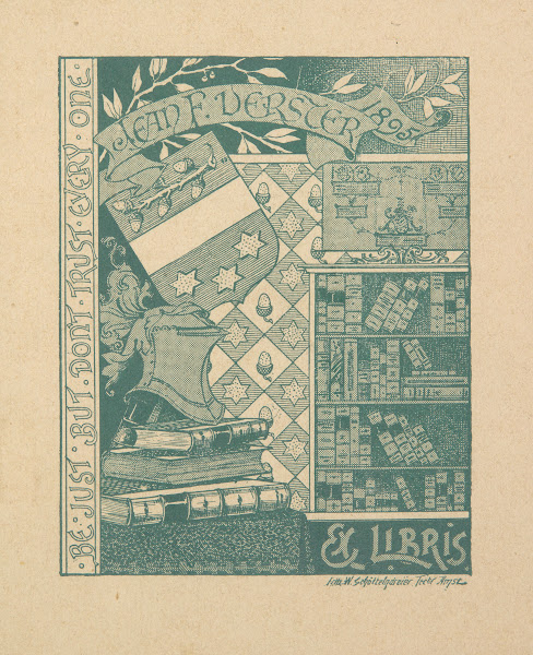 Ekslibris Jean Francois Verster 1860 1926 1895