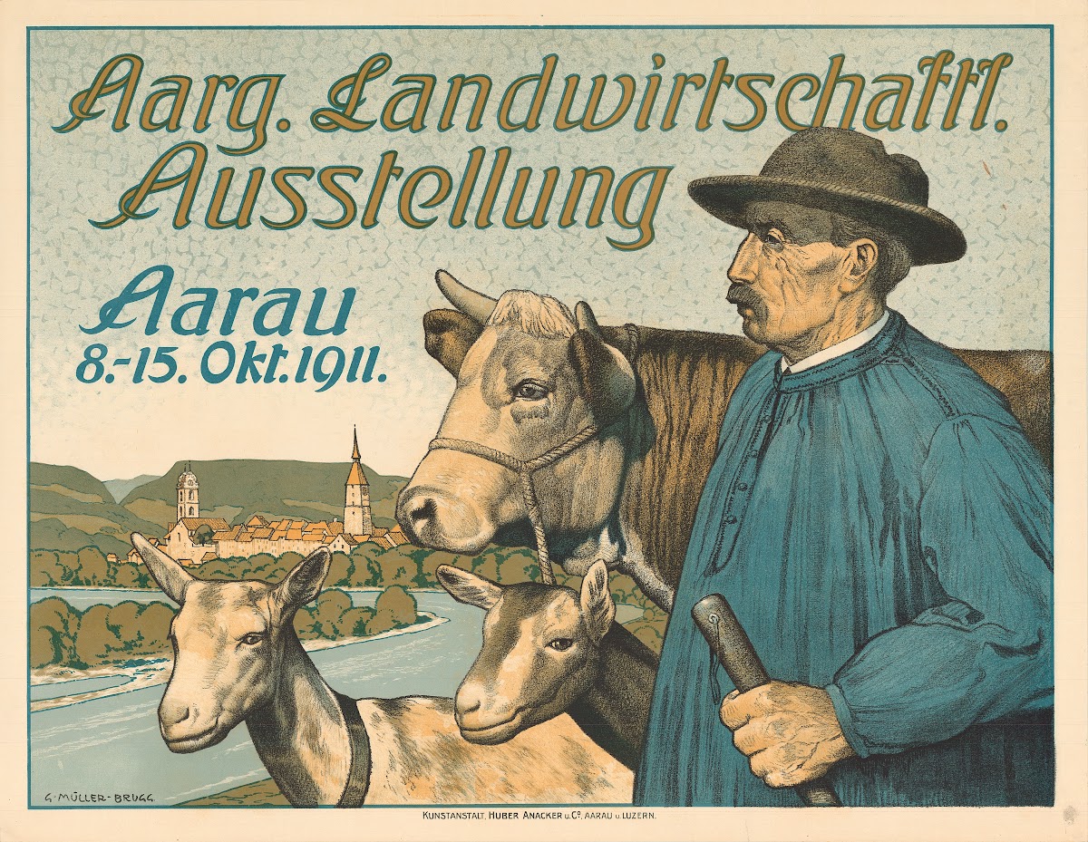 Aarg Landwirtschaftl Austellung  Aarau Depicted Place Aarau 1911