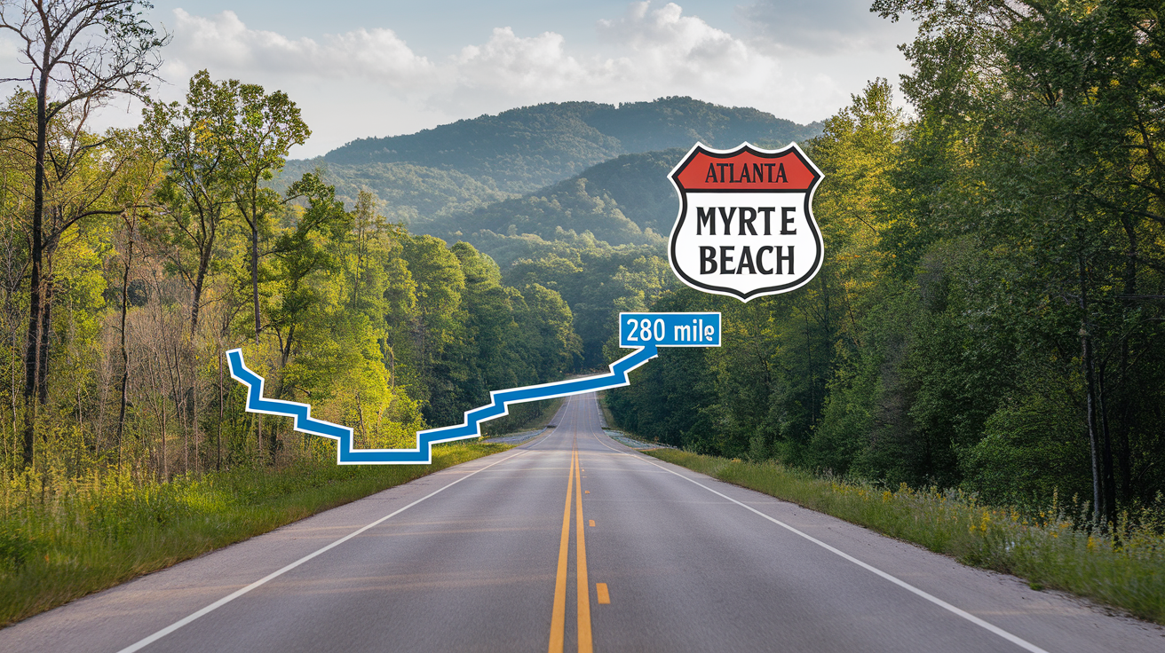Driving Distance from Atlanta to Myrtle Beach