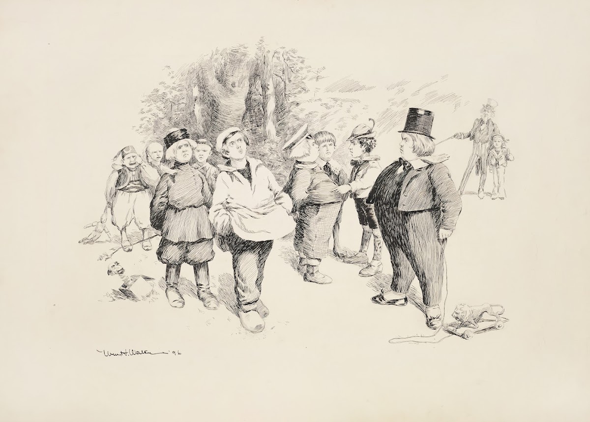 A group of children each representing a different country argue with each other