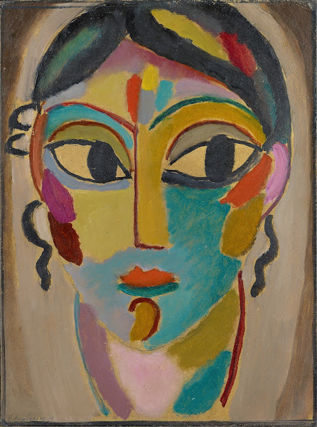 Mystical Head Head Of A Girl Frontal 1918