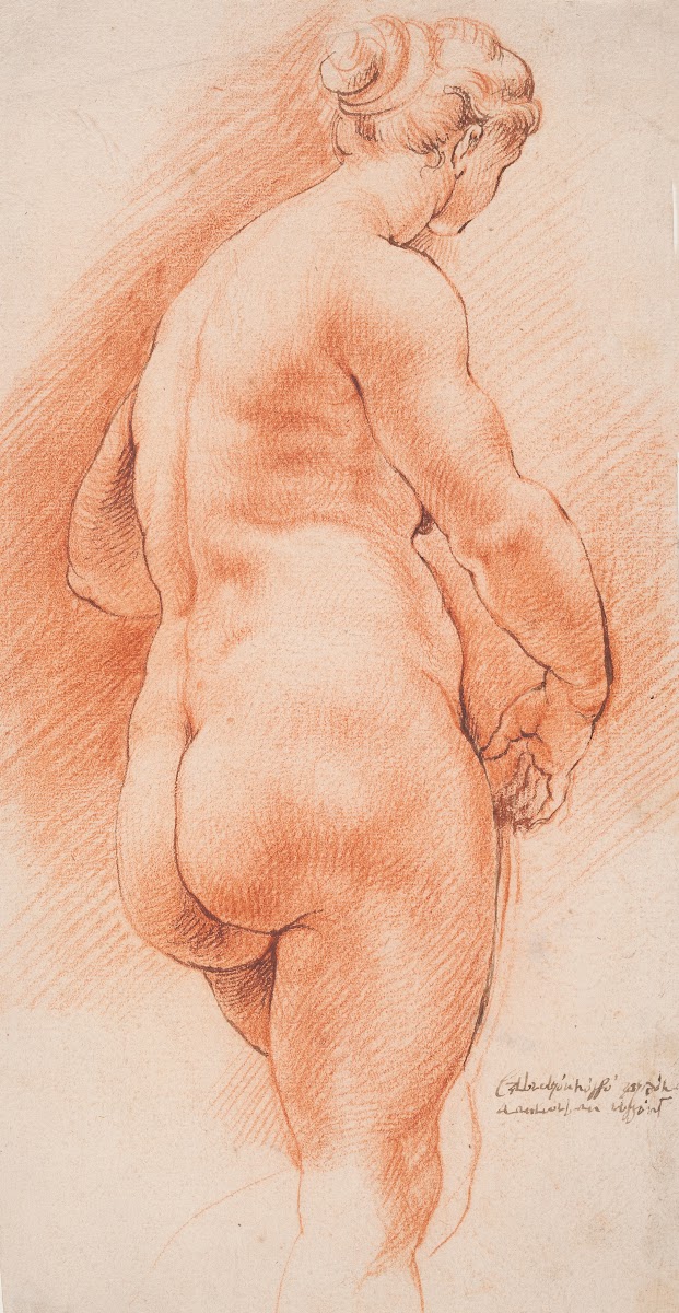Woman seen from behind half turned to the right 1627  1630