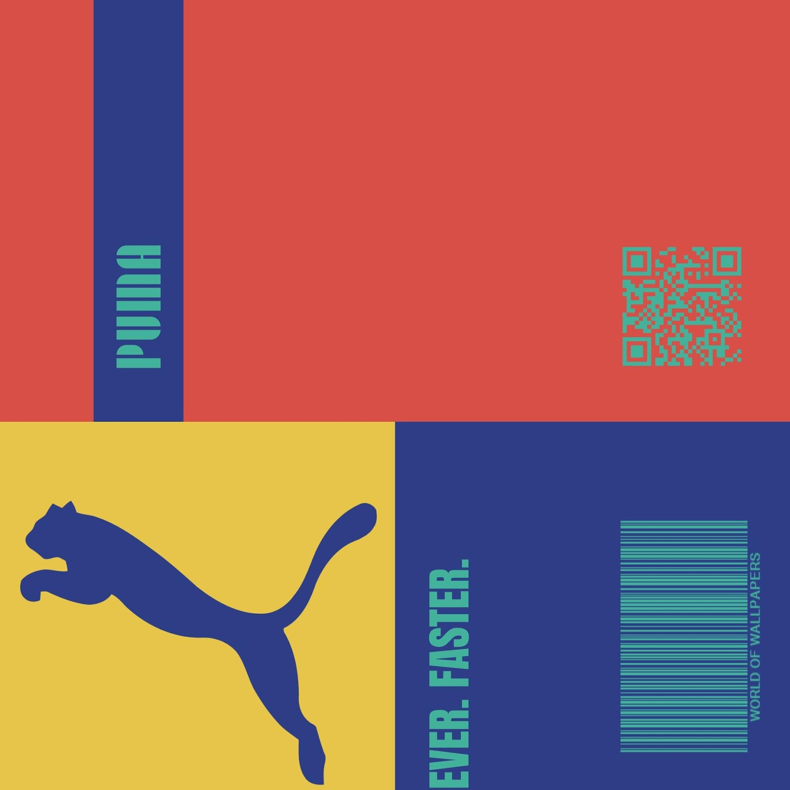 Download Puma Graphic Color Block Poster 2K iPhone