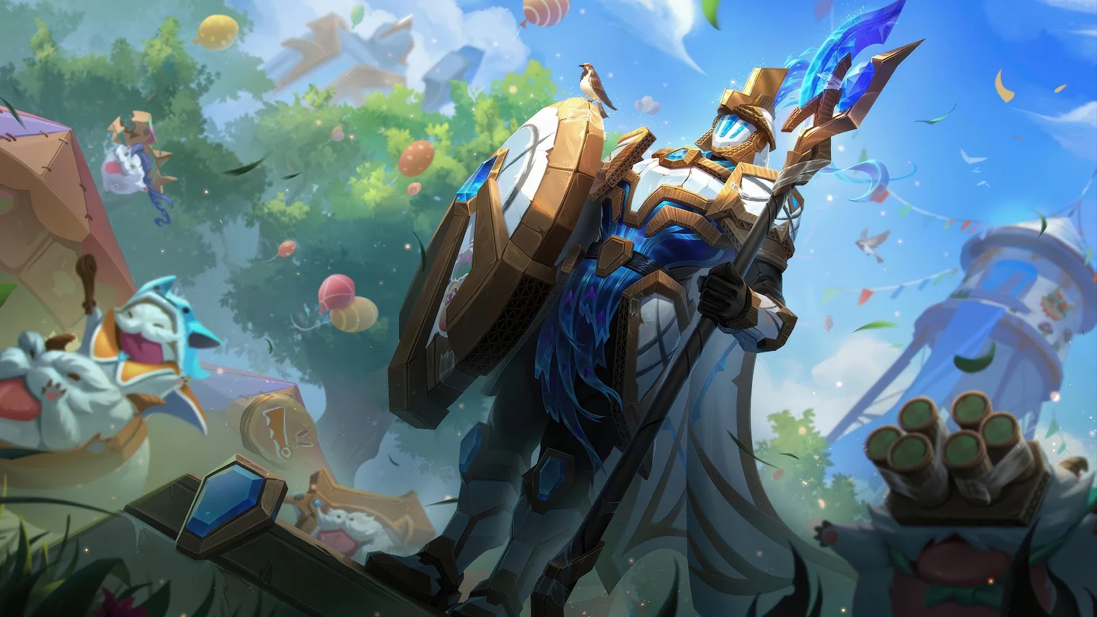 Pantheon League Of Legends Illustration - Digital Illustration 8K Wallpaper (7680x4320)