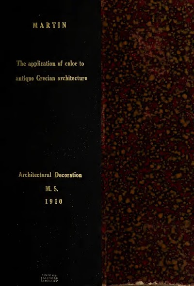 application of color to antique grecian architecture 1910