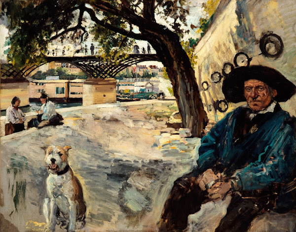 Berges de la Seine au Pont des Arts le charbonnier 1880