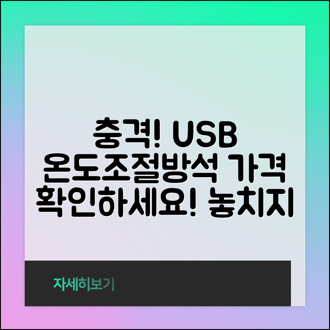 충격적인 USB온도조절방석 가격, 지금 확인하세요!