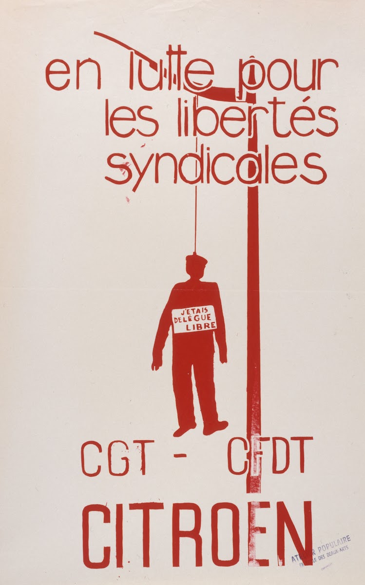 En Lutte Pour Les LibertéS Syndicales CGT CFDT CITROEN 1968
