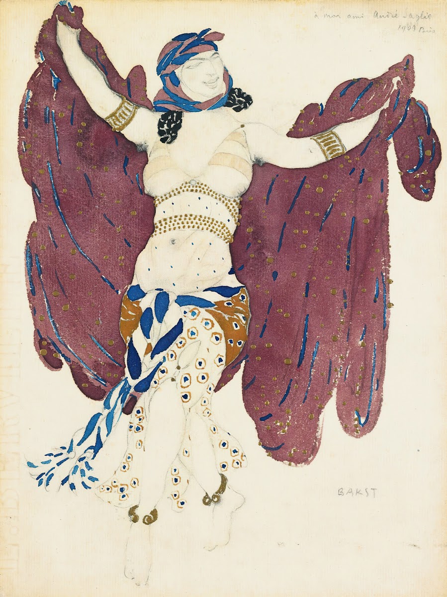 Costume Design For A Syrian Dancer InCleopatra 1909