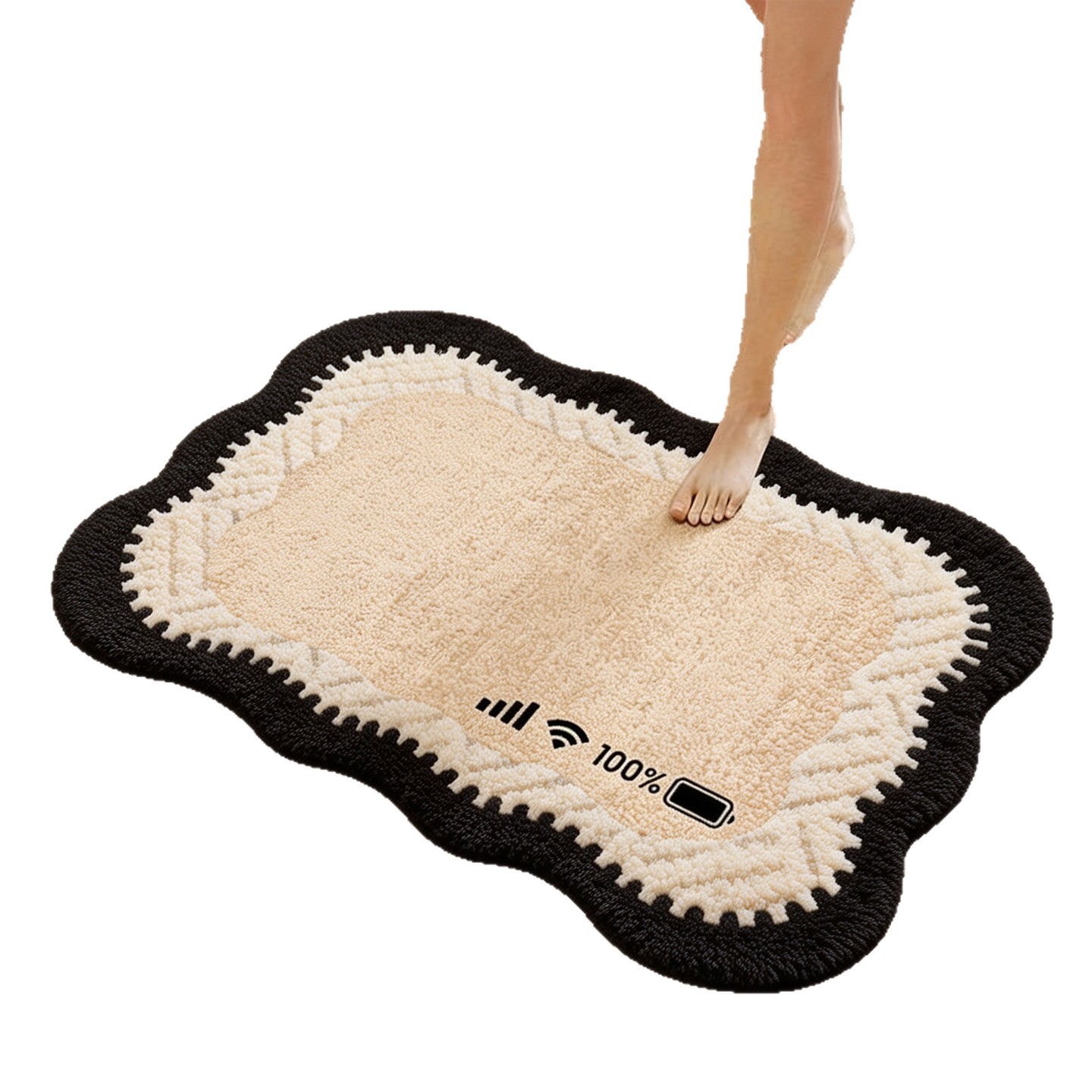 Faux Fur Bathroom Mat, Washable