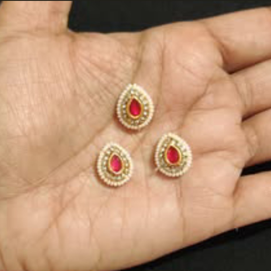 B1-Drop Pink Moti Pendant (Pack Of 3)