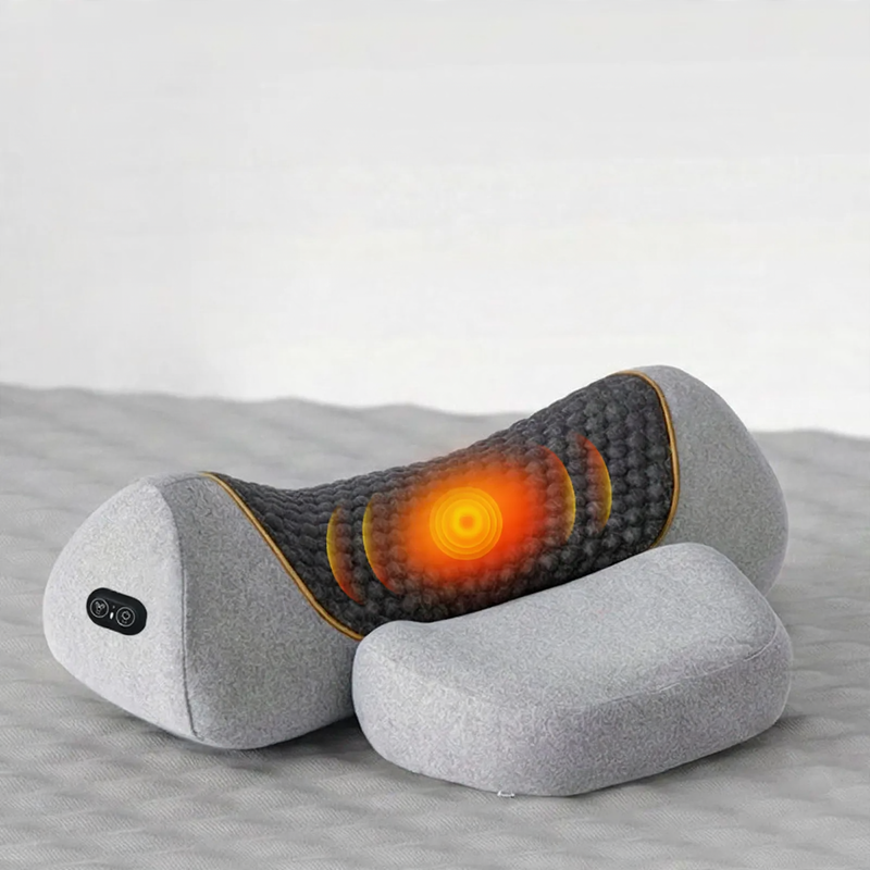 Memory foam neck support pillow with heating function