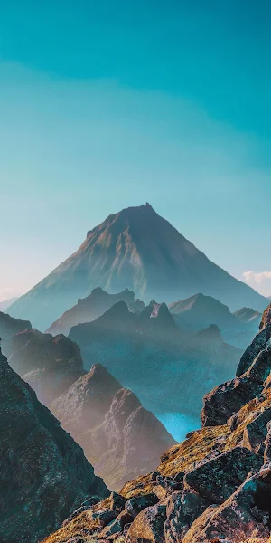 Mountains, Summit, Landscape, Scenery Full HD iPhone Wallpaper Background