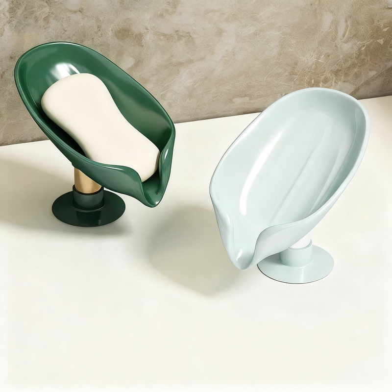 Soap holder with suction cup, wall-mounted