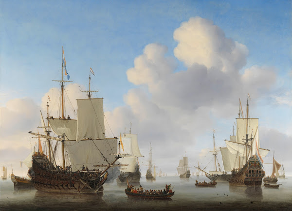 Dutch Ships in a Calm Sea c 1665