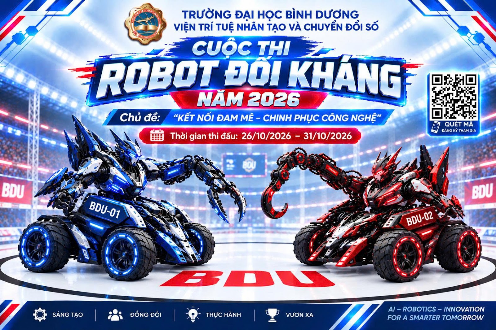 🤖 [THÔNG BÁO] CHÍNH THỨC PHÁT ĐỘNG CUỘC THI ROBOT ĐỐI KHÁNG 2026
