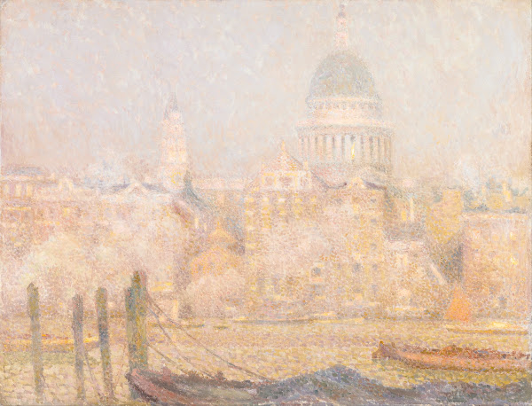 St Pauls from the River  Morning Sun in Winter