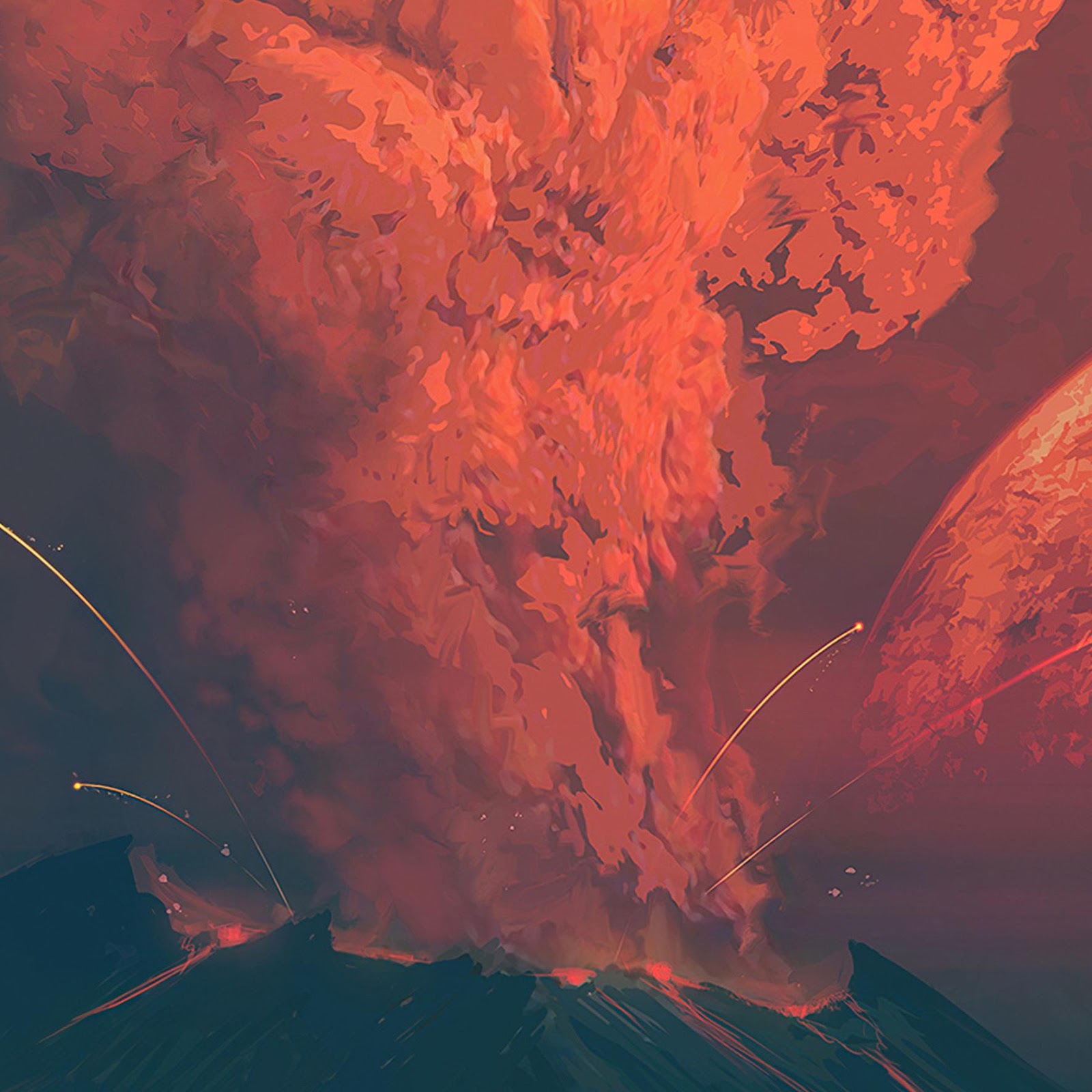 Download Massive Fiery Volcano Eruption 2K iPhone