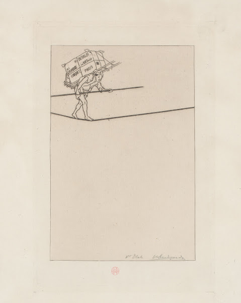 Tightrope walker with package on his back 1856 1897