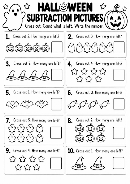 Halloween Subtraction Pictures