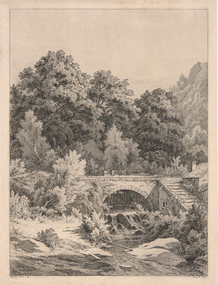 Le pont aux roches a Senlisse The rock bridge at Senlisse 1867