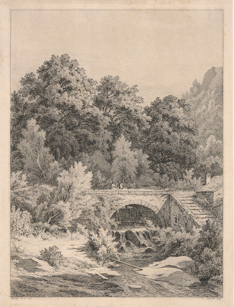 Le pont aux roches a Senlisse The rock bridge at Senlisse 1867