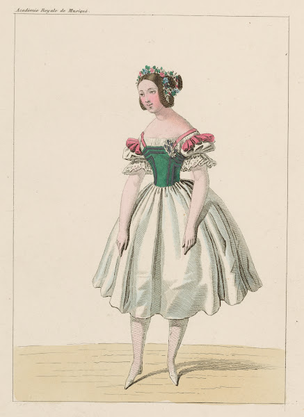 Costume de Melle Fanny Essler sic rôle de Lauretta dans La tarentule Ballet Acad
