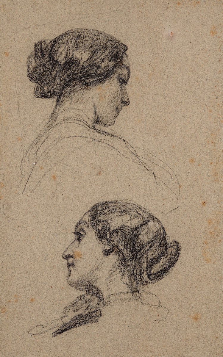 Etude de deux têtes de femme