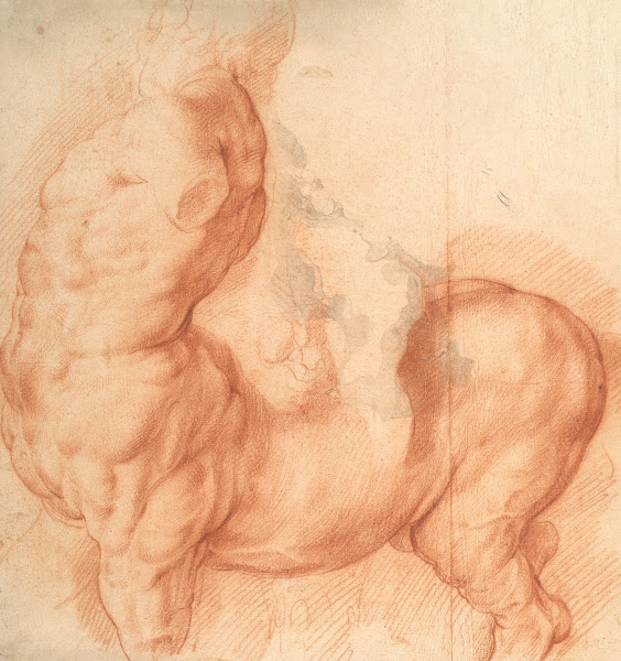 Centaur Tamed Antique Sculpture Seen From The Left 1628