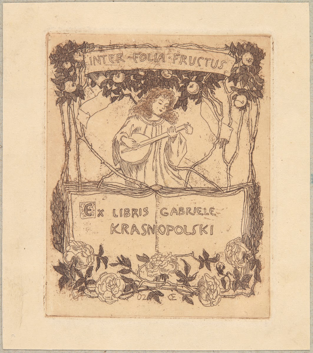 Ekslibris Gabriele Krasnopolski 1902