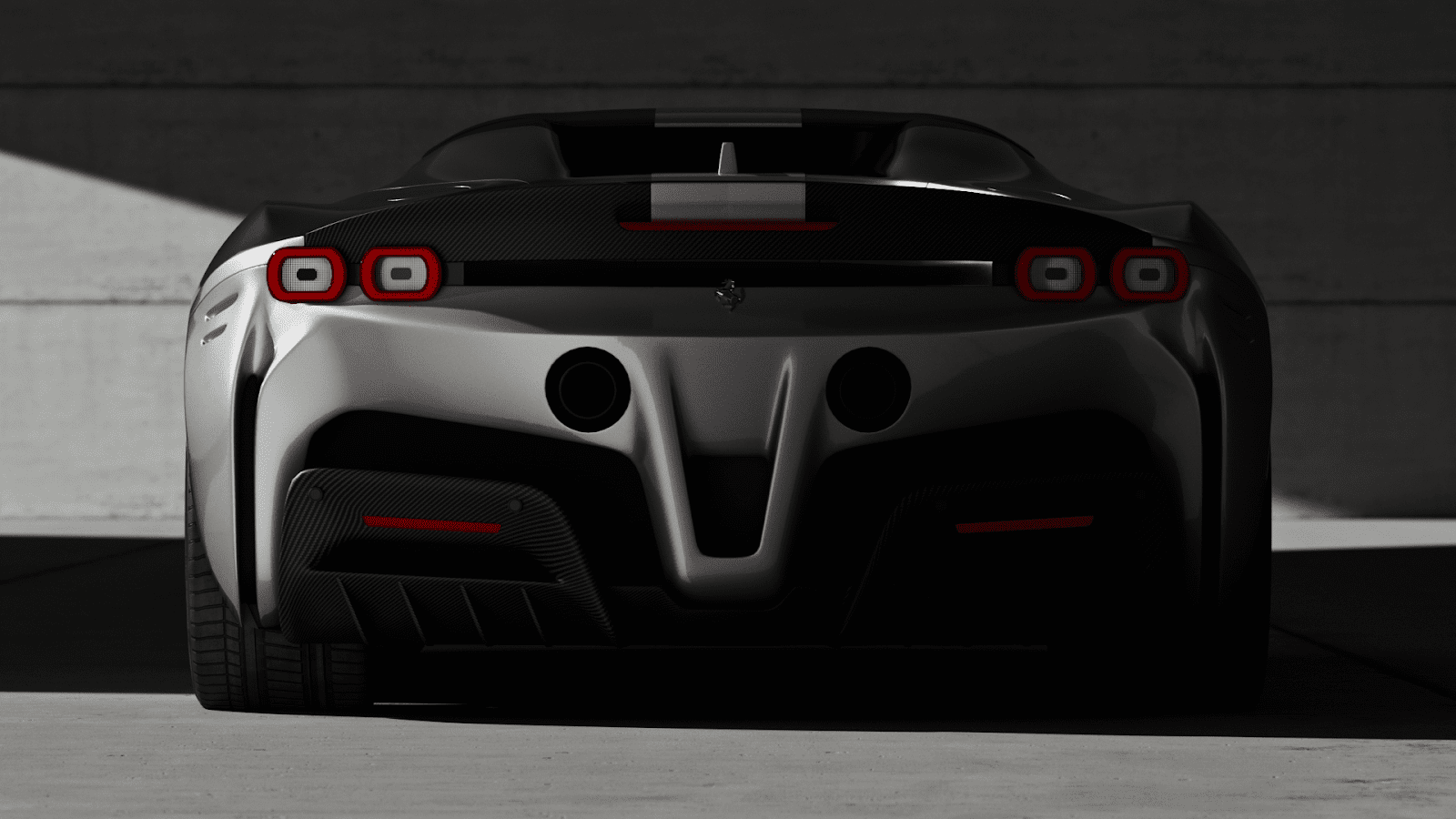 Ferrari SF90 Spider Car Rear