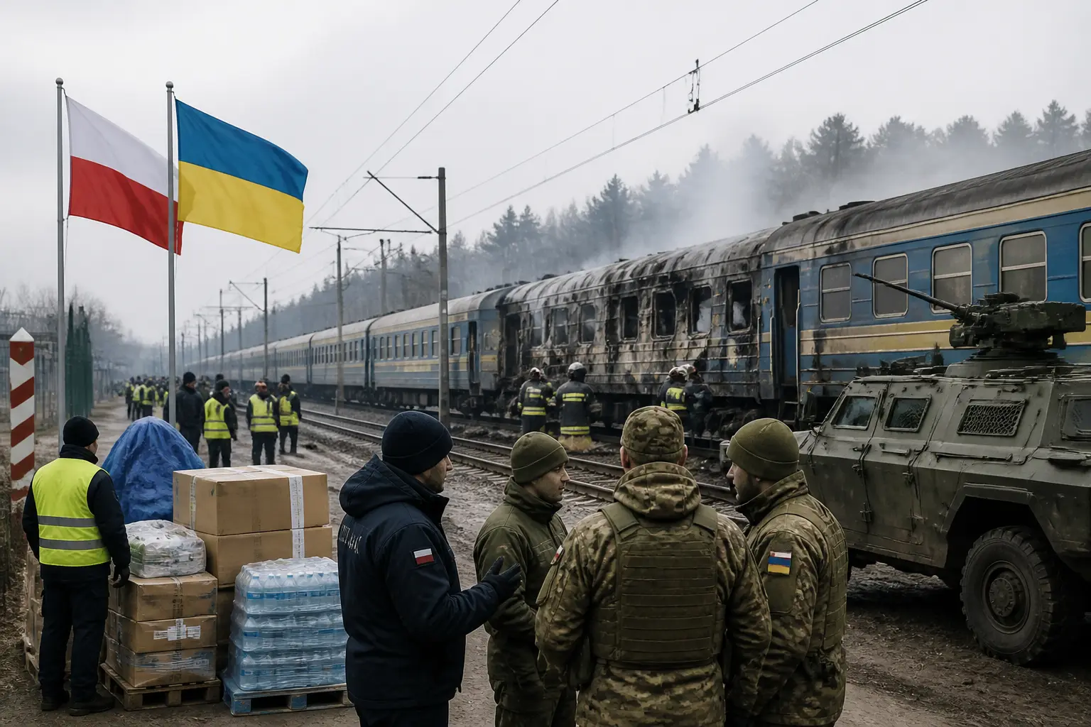 Editorial image for Poland urges increased support for Ukraine after Russian train attack near border