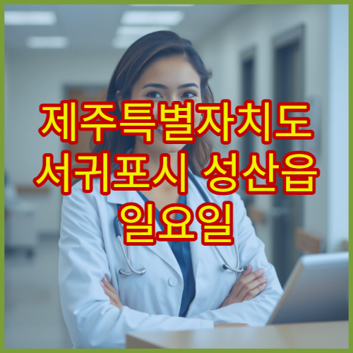 제주특별자치도 서귀포시 성산읍 일요일 당번약국 영업시간 안내