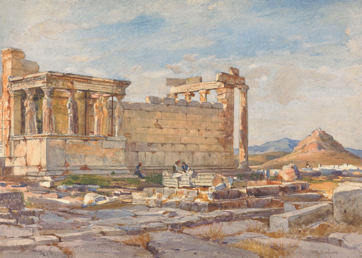The Southern Side of the Erectheum with the Foundation of the Earlier Temple of