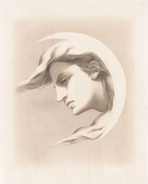 Womans Face With Crescant 1876