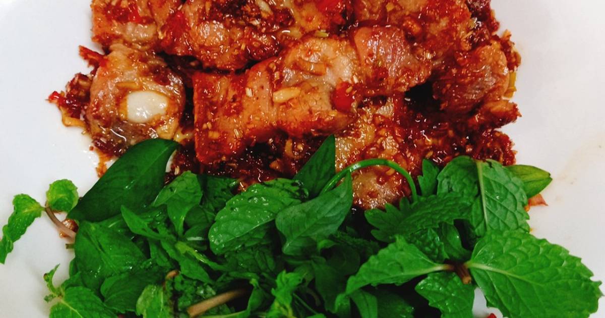 Thịt ba chỉ rang sả ớt