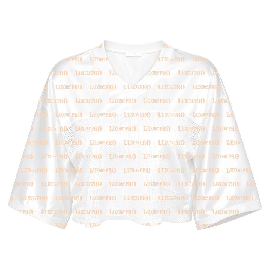 AOP Women's V Neck Short Patchwork Short Sleeve