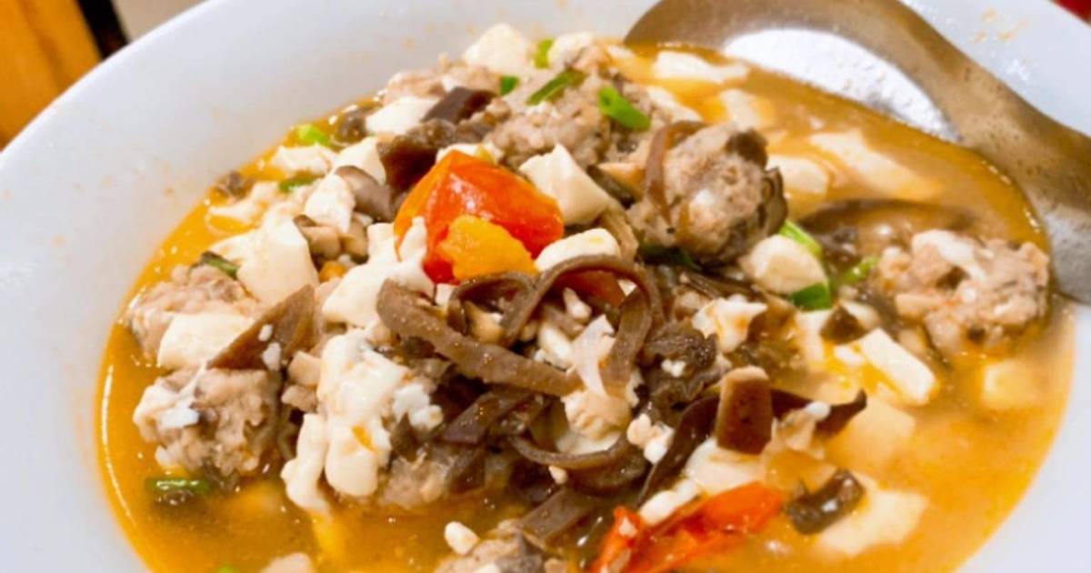 Đậu phụ sốt thịt cả chua