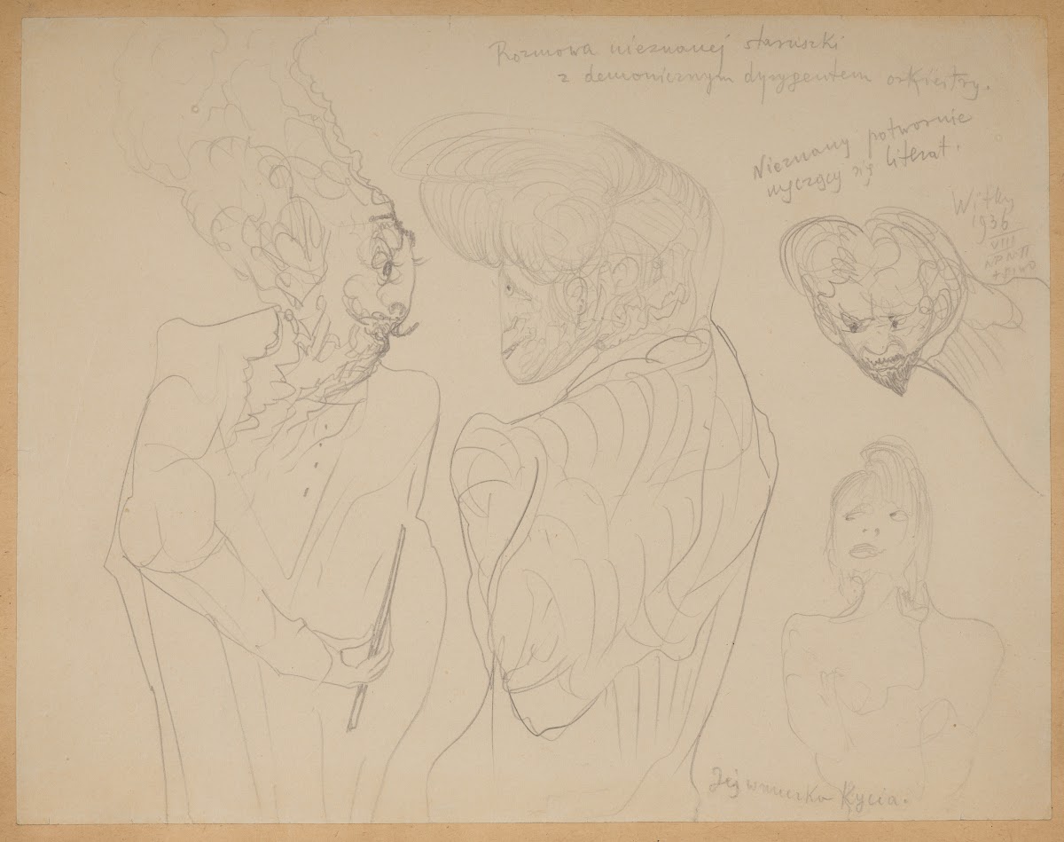 Unknown elderly woman talking to the demonic conductor of an orchestra 1936