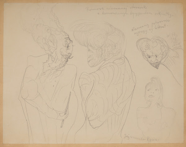 Unknown elderly woman talking to the demonic conductor of an orchestra 1936