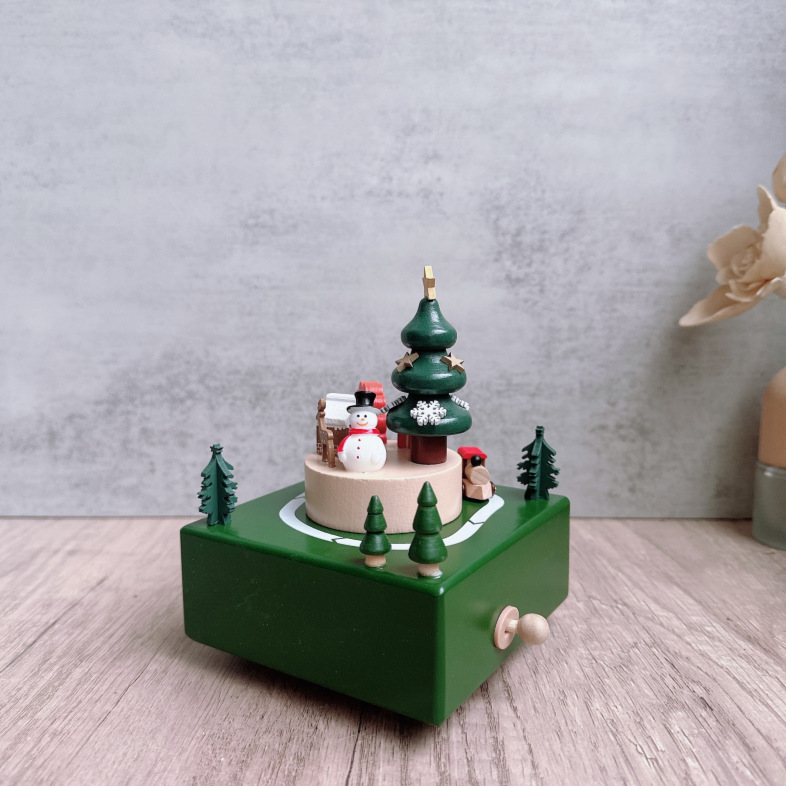Handcrafted Music Box Made of Beech Wood