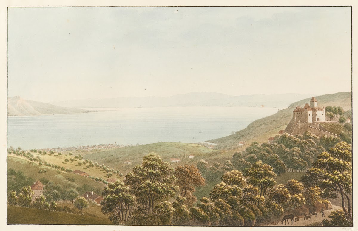 Vue des environs de Vevey depuis Blonay