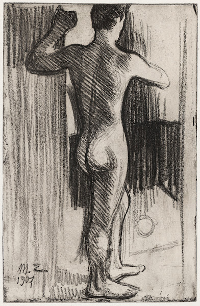 Nude Male Model from the Back 1907