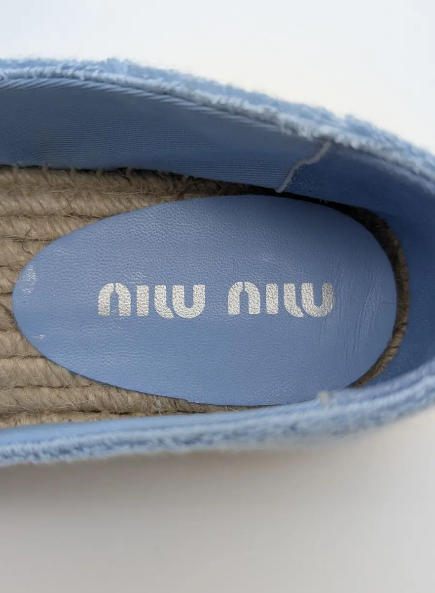 Espadrillas Miu Miu celesti – Image 9